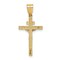 14K Two Tone Gold Inri Crucifix Pendant Charm Jewelry 30 x 14 mm